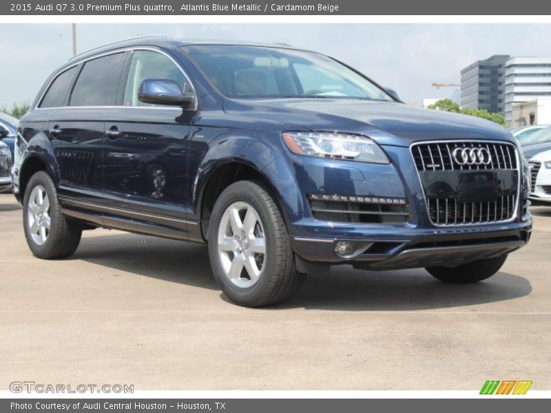Atlantis Blue Metallic / Cardamom Beige 2015 Audi Q7 3.0 Premium Plus quattro
