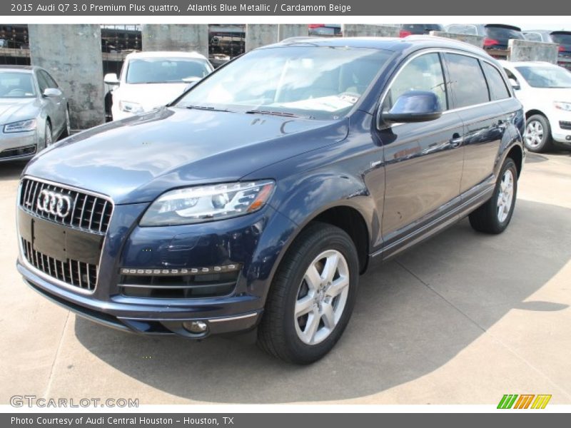 Atlantis Blue Metallic / Cardamom Beige 2015 Audi Q7 3.0 Premium Plus quattro