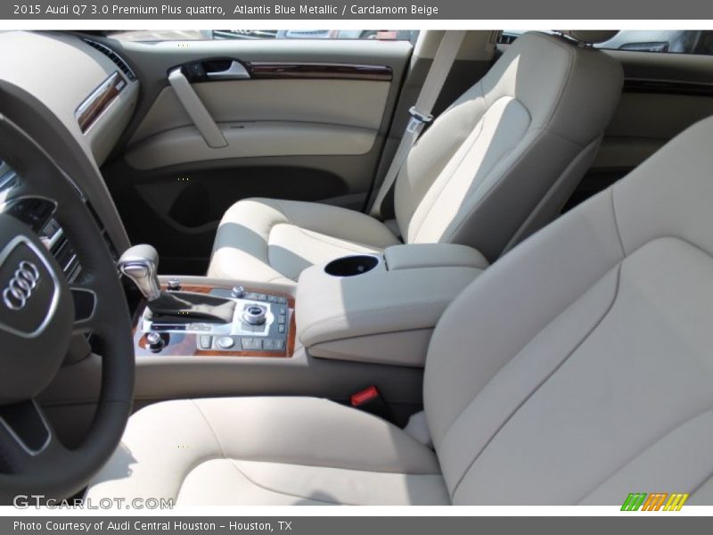 Atlantis Blue Metallic / Cardamom Beige 2015 Audi Q7 3.0 Premium Plus quattro