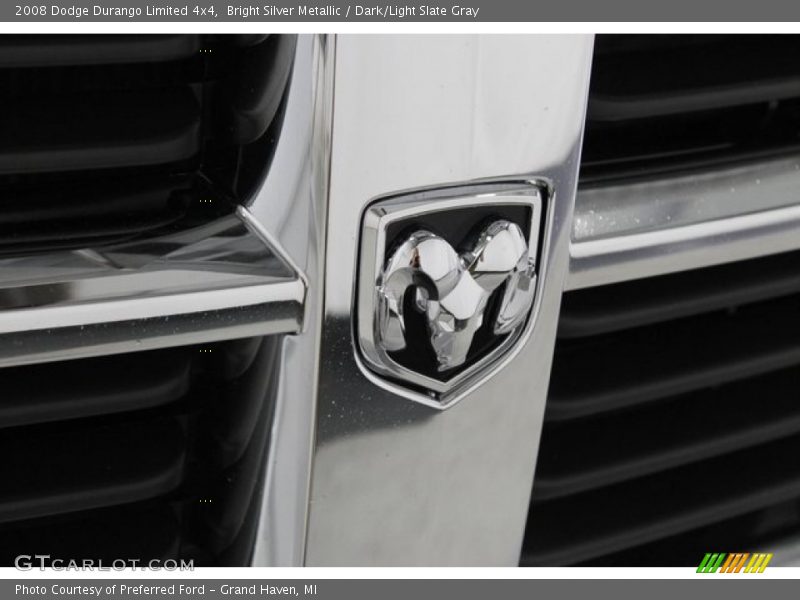 Bright Silver Metallic / Dark/Light Slate Gray 2008 Dodge Durango Limited 4x4