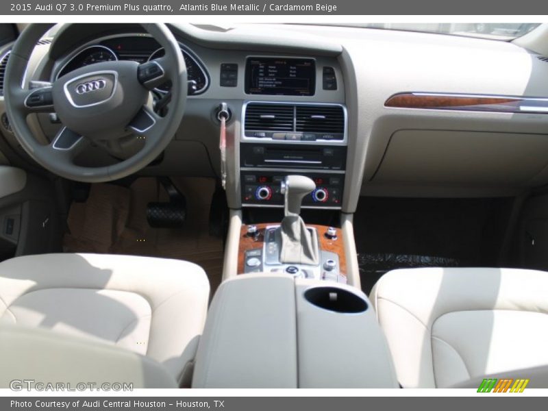 Atlantis Blue Metallic / Cardamom Beige 2015 Audi Q7 3.0 Premium Plus quattro