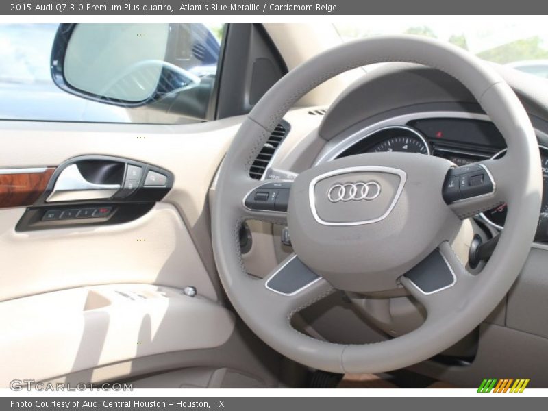 Atlantis Blue Metallic / Cardamom Beige 2015 Audi Q7 3.0 Premium Plus quattro