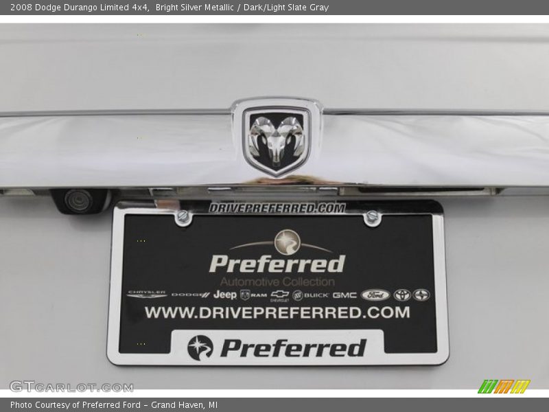 Bright Silver Metallic / Dark/Light Slate Gray 2008 Dodge Durango Limited 4x4