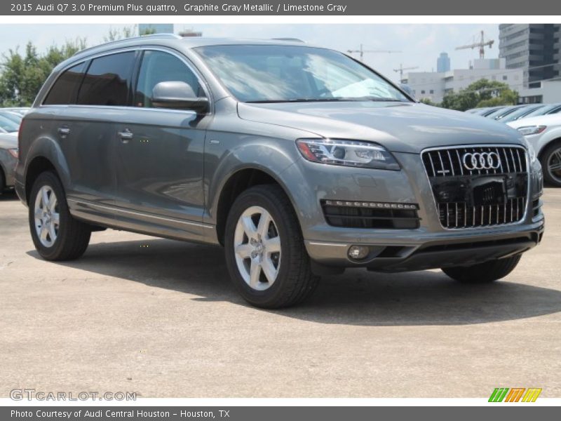 Graphite Gray Metallic / Limestone Gray 2015 Audi Q7 3.0 Premium Plus quattro
