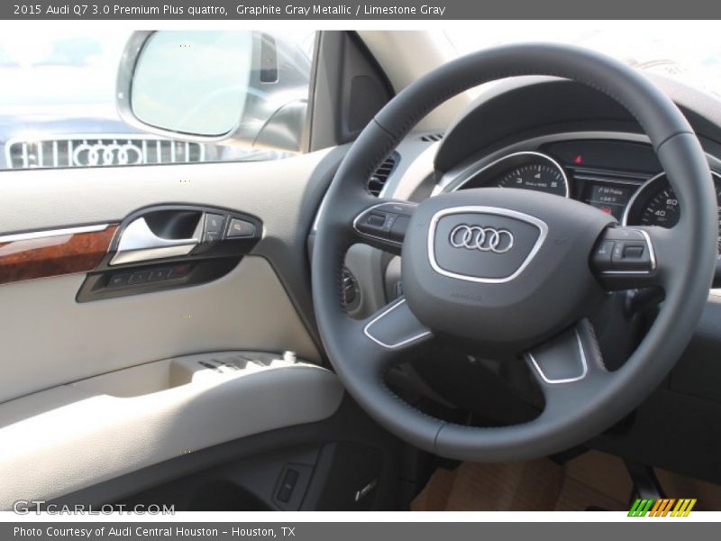 Graphite Gray Metallic / Limestone Gray 2015 Audi Q7 3.0 Premium Plus quattro