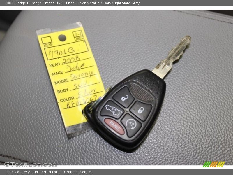 Bright Silver Metallic / Dark/Light Slate Gray 2008 Dodge Durango Limited 4x4