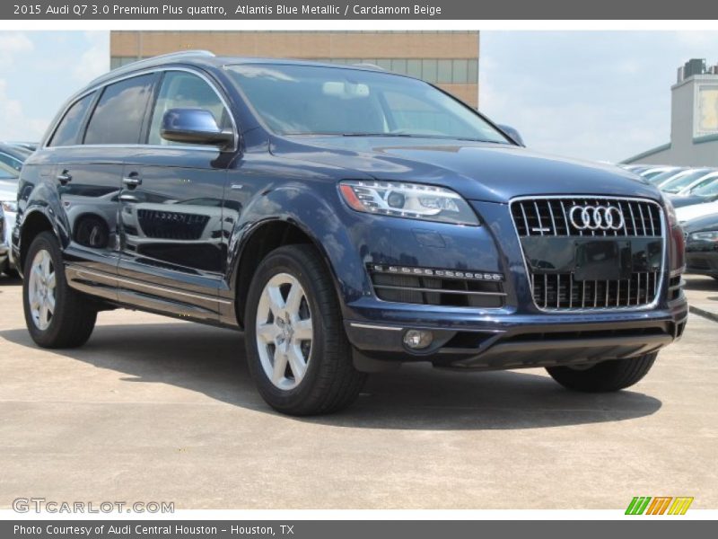 Atlantis Blue Metallic / Cardamom Beige 2015 Audi Q7 3.0 Premium Plus quattro