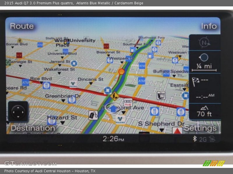 Atlantis Blue Metallic / Cardamom Beige 2015 Audi Q7 3.0 Premium Plus quattro