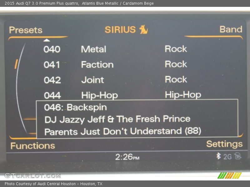 Atlantis Blue Metallic / Cardamom Beige 2015 Audi Q7 3.0 Premium Plus quattro