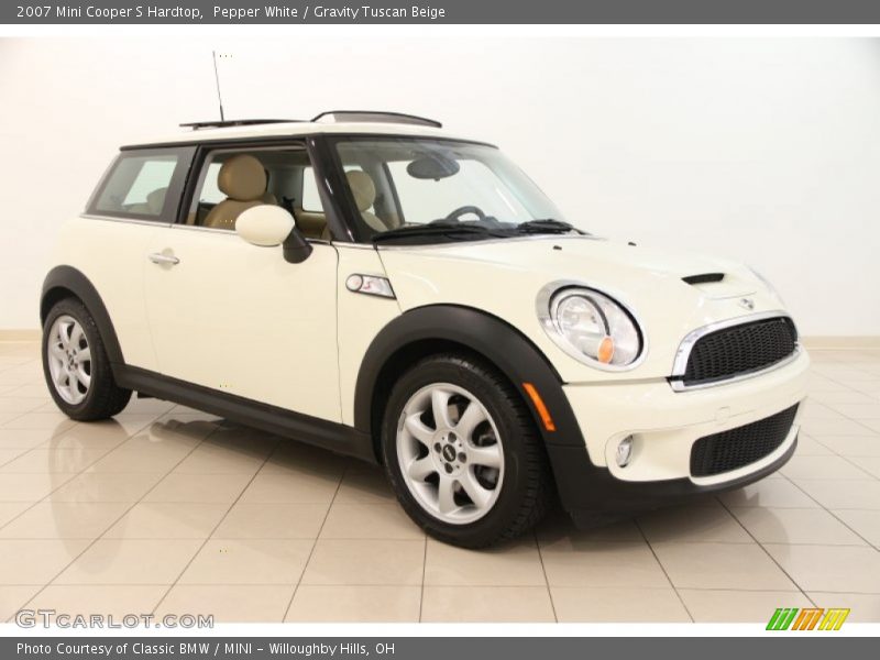 Pepper White / Gravity Tuscan Beige 2007 Mini Cooper S Hardtop