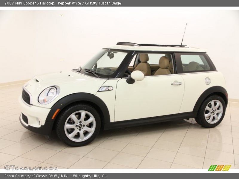 Pepper White / Gravity Tuscan Beige 2007 Mini Cooper S Hardtop