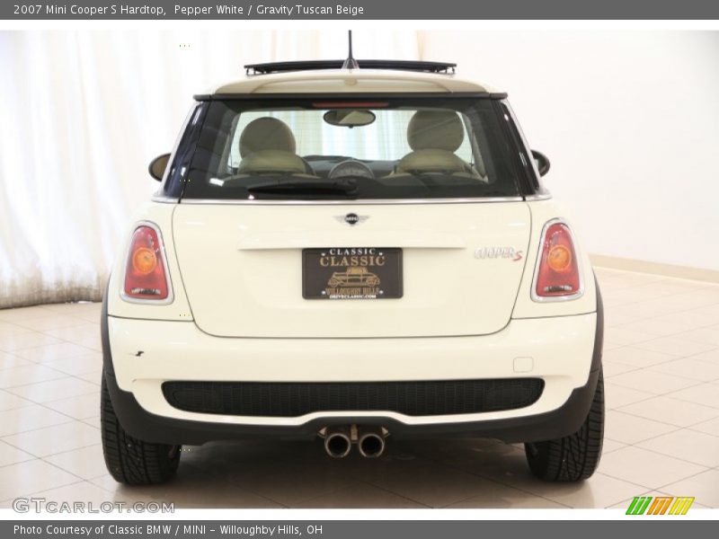 Pepper White / Gravity Tuscan Beige 2007 Mini Cooper S Hardtop