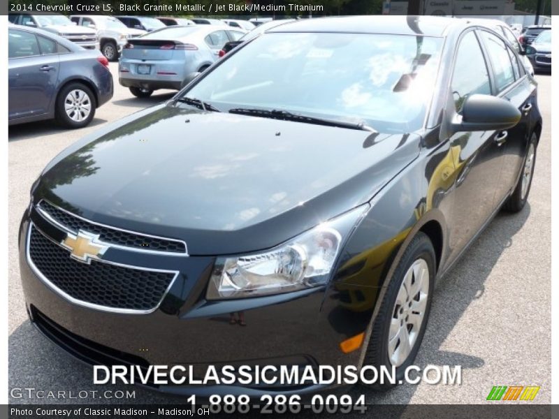Black Granite Metallic / Jet Black/Medium Titanium 2014 Chevrolet Cruze LS