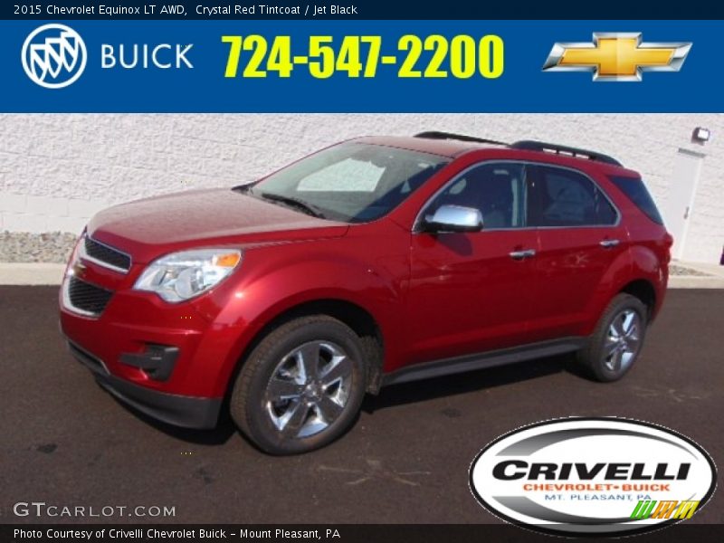 Crystal Red Tintcoat / Jet Black 2015 Chevrolet Equinox LT AWD