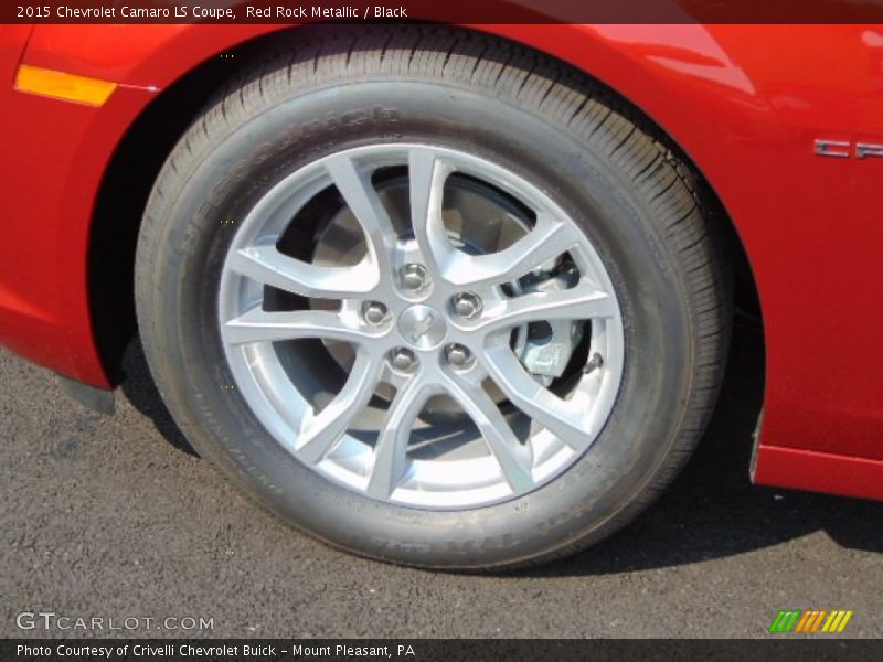 Red Rock Metallic / Black 2015 Chevrolet Camaro LS Coupe