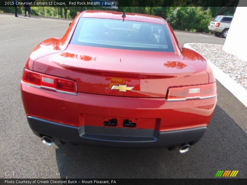 Red Rock Metallic / Black 2015 Chevrolet Camaro LS Coupe