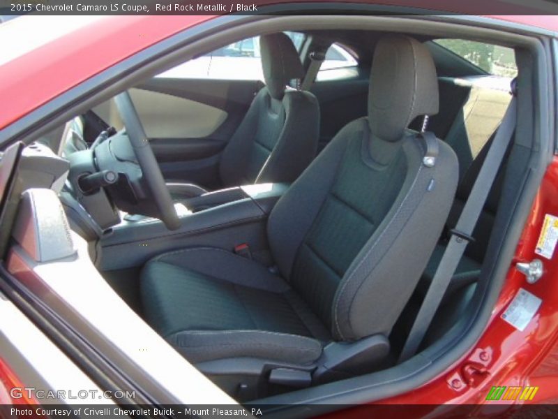 Red Rock Metallic / Black 2015 Chevrolet Camaro LS Coupe