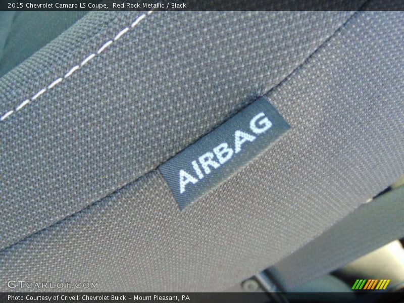 Red Rock Metallic / Black 2015 Chevrolet Camaro LS Coupe