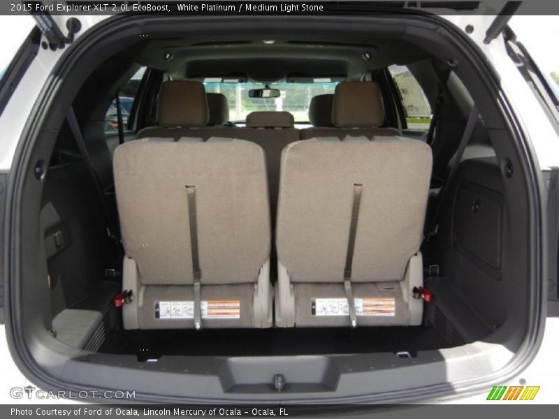 White Platinum / Medium Light Stone 2015 Ford Explorer XLT 2.0L EcoBoost