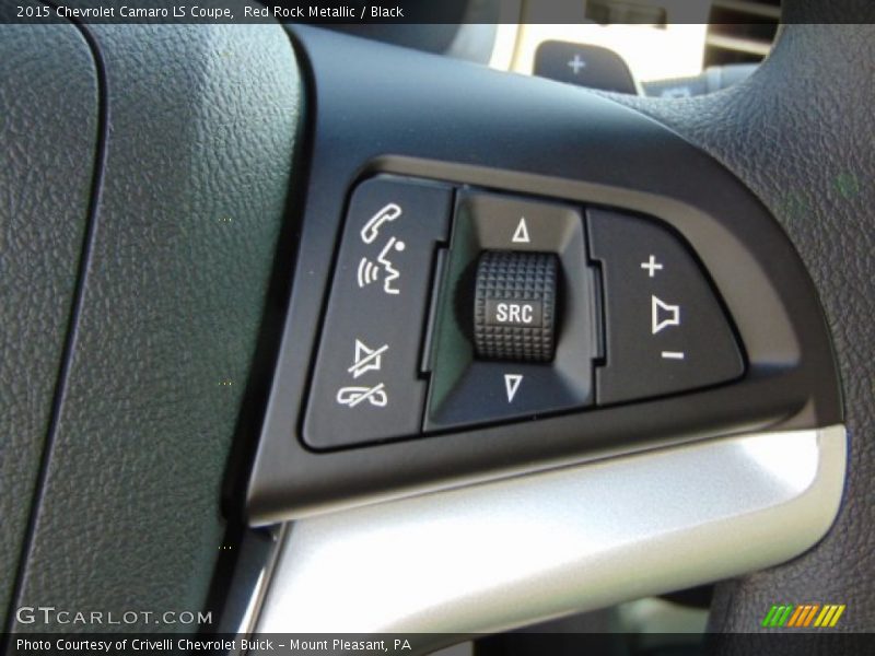Red Rock Metallic / Black 2015 Chevrolet Camaro LS Coupe