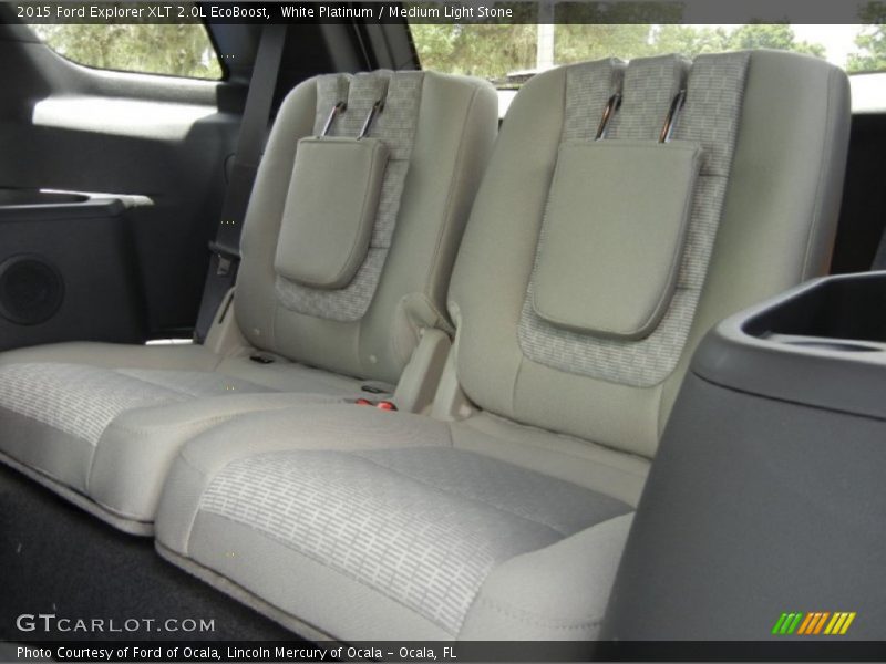 White Platinum / Medium Light Stone 2015 Ford Explorer XLT 2.0L EcoBoost