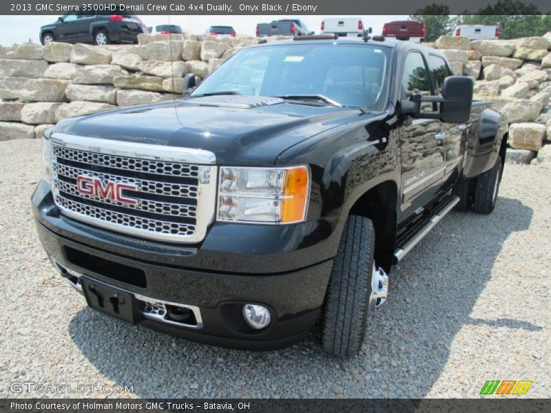 Onyx Black / Ebony 2013 GMC Sierra 3500HD Denali Crew Cab 4x4 Dually