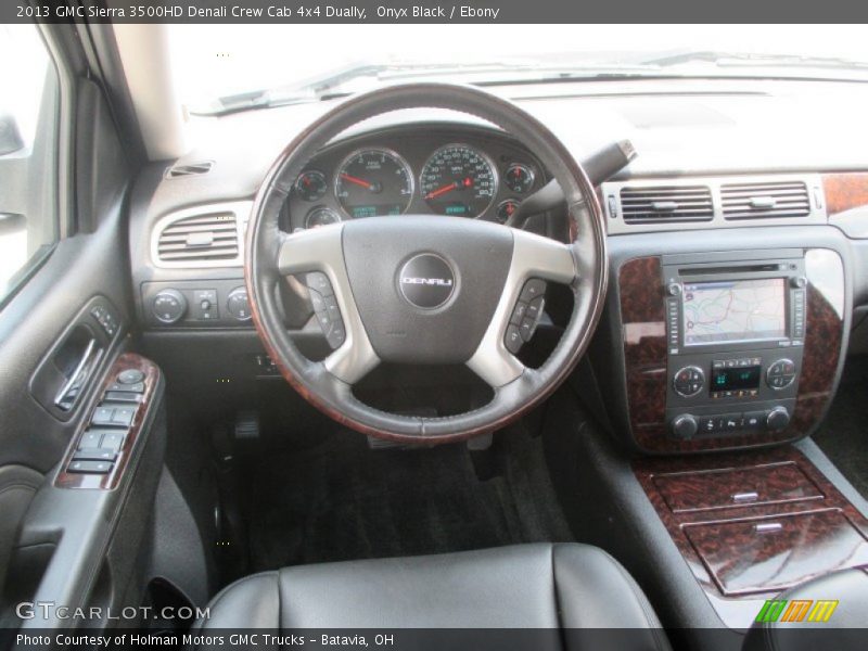 Onyx Black / Ebony 2013 GMC Sierra 3500HD Denali Crew Cab 4x4 Dually