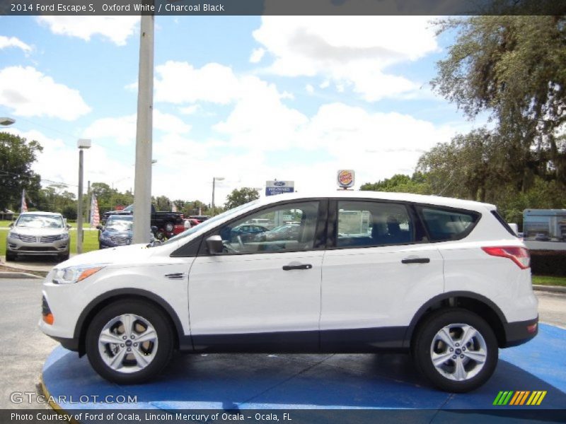 Oxford White / Charcoal Black 2014 Ford Escape S