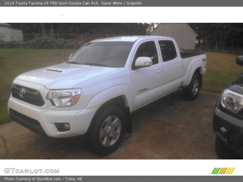 Super White / Graphite 2014 Toyota Tacoma V6 TRD Sport Double Cab 4x4