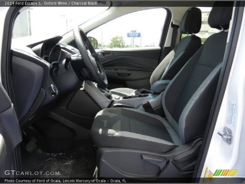 Oxford White / Charcoal Black 2014 Ford Escape S