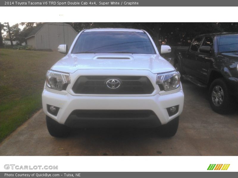 Super White / Graphite 2014 Toyota Tacoma V6 TRD Sport Double Cab 4x4