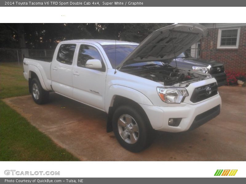 Super White / Graphite 2014 Toyota Tacoma V6 TRD Sport Double Cab 4x4