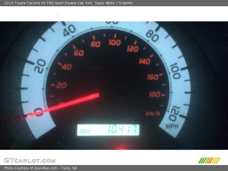 Super White / Graphite 2014 Toyota Tacoma V6 TRD Sport Double Cab 4x4