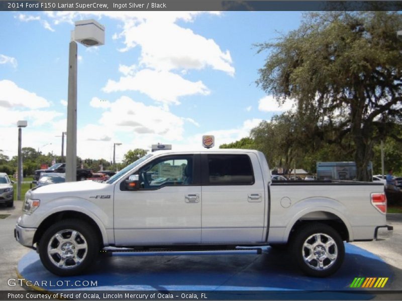 Ingot Silver / Black 2014 Ford F150 Lariat SuperCrew