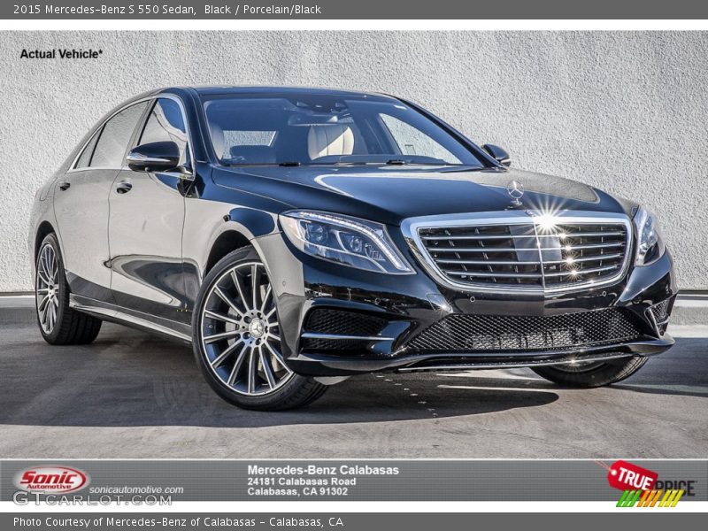 Black / Porcelain/Black 2015 Mercedes-Benz S 550 Sedan