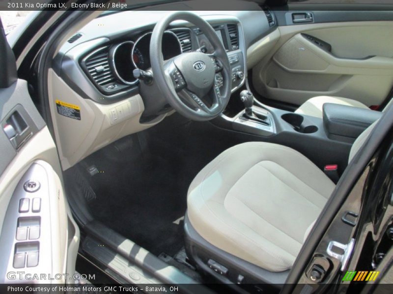 Ebony Black / Beige 2011 Kia Optima LX