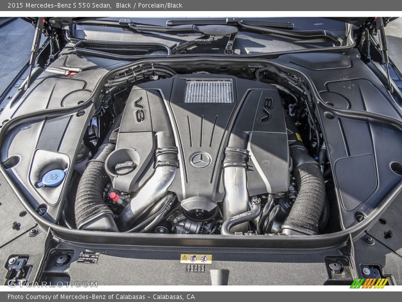 Black / Porcelain/Black 2015 Mercedes-Benz S 550 Sedan