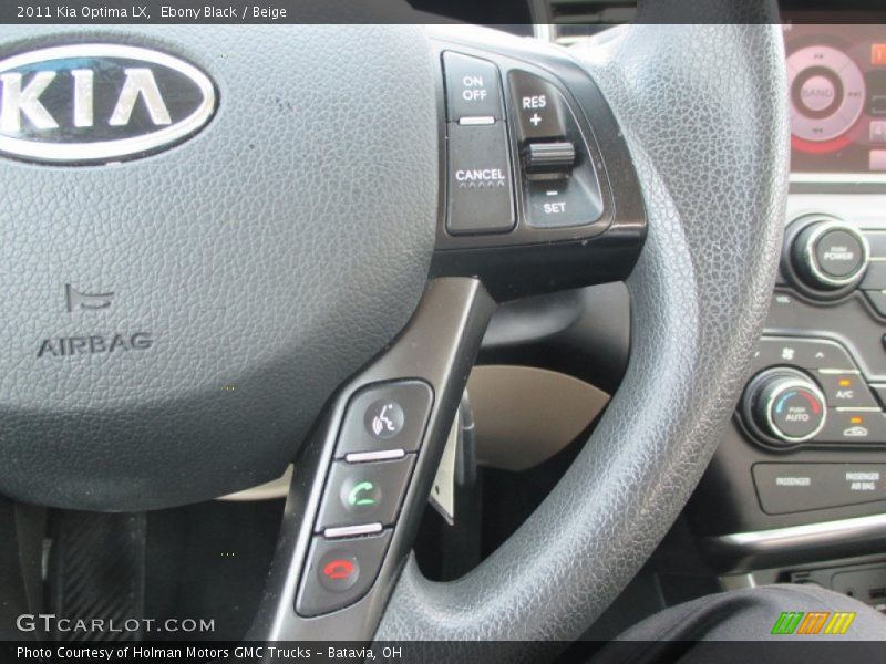 Ebony Black / Beige 2011 Kia Optima LX
