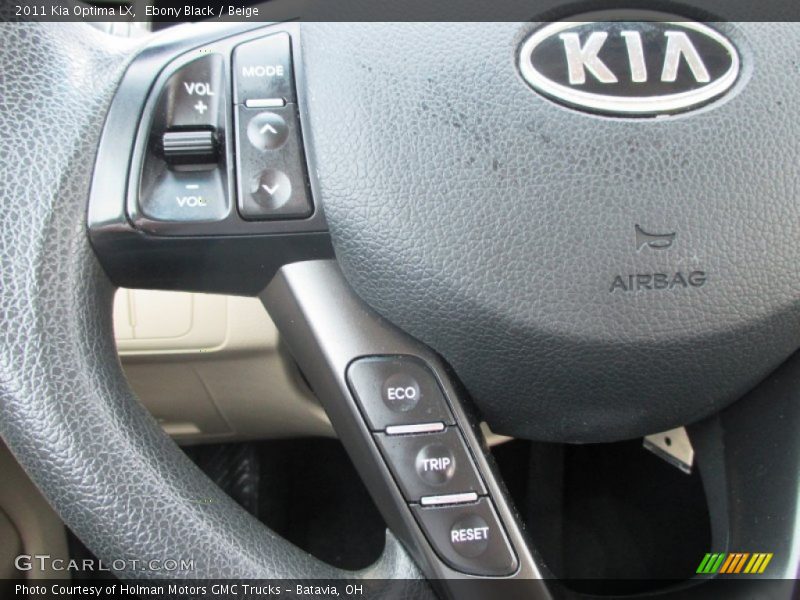 Ebony Black / Beige 2011 Kia Optima LX