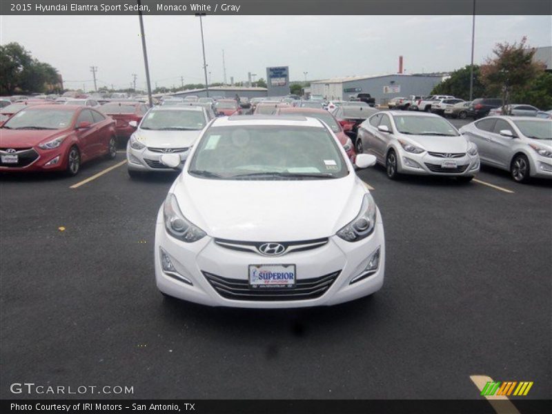 Monaco White / Gray 2015 Hyundai Elantra Sport Sedan