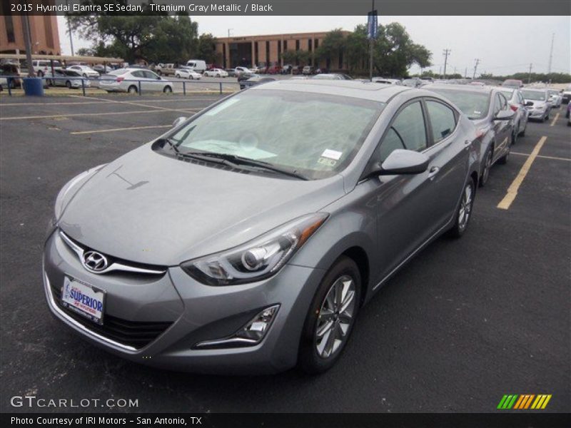 Titanium Gray Metallic / Black 2015 Hyundai Elantra SE Sedan