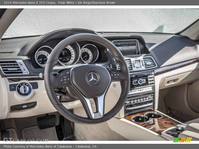 Polar White / Silk Beige/Espresso Brown 2014 Mercedes-Benz E 350 Coupe