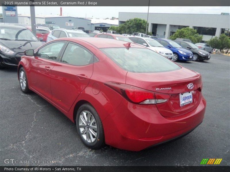 Geranium Red / Beige 2015 Hyundai Elantra SE Sedan