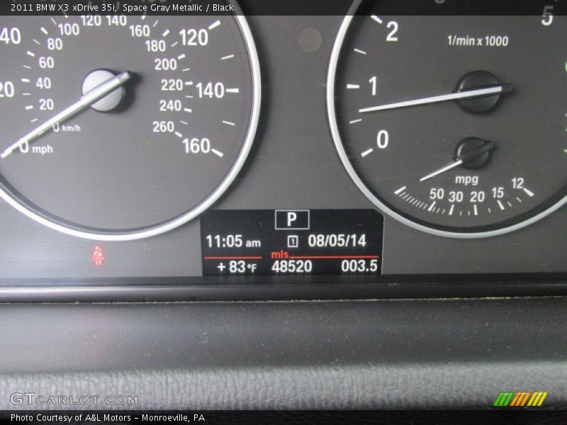 Space Gray Metallic / Black 2011 BMW X3 xDrive 35i
