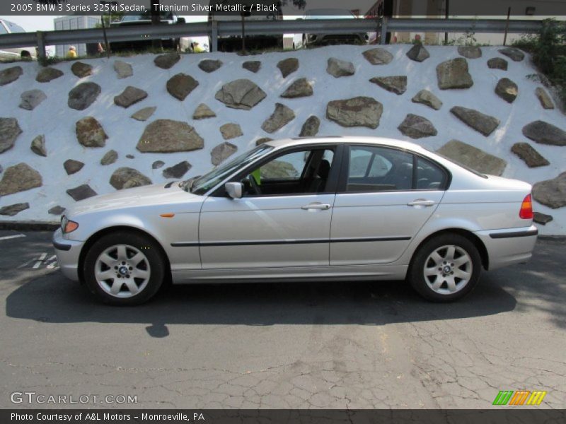 Titanium Silver Metallic / Black 2005 BMW 3 Series 325xi Sedan