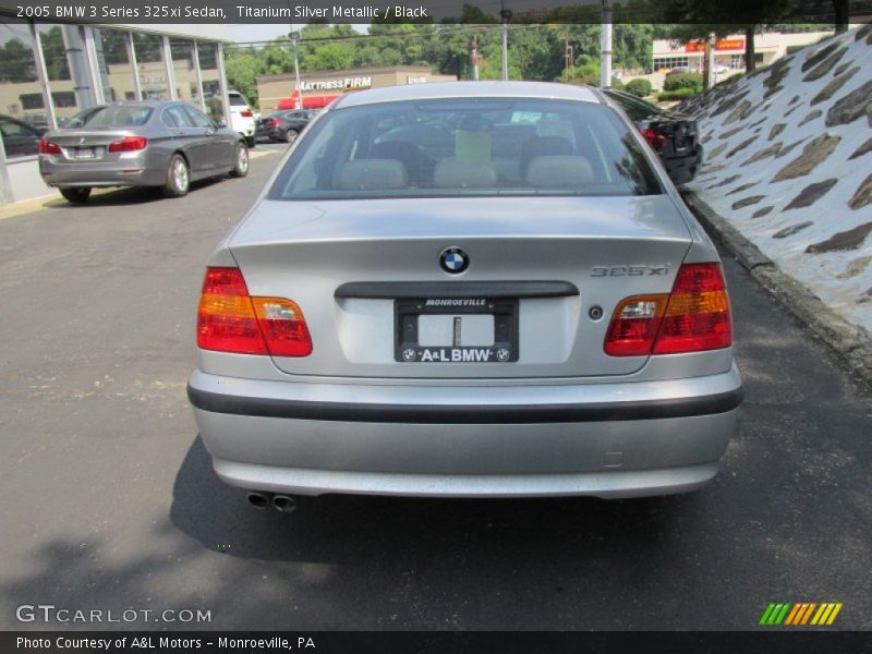 Titanium Silver Metallic / Black 2005 BMW 3 Series 325xi Sedan