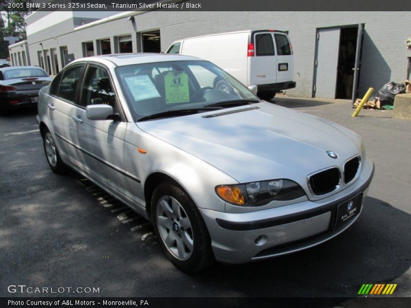 Titanium Silver Metallic / Black 2005 BMW 3 Series 325xi Sedan
