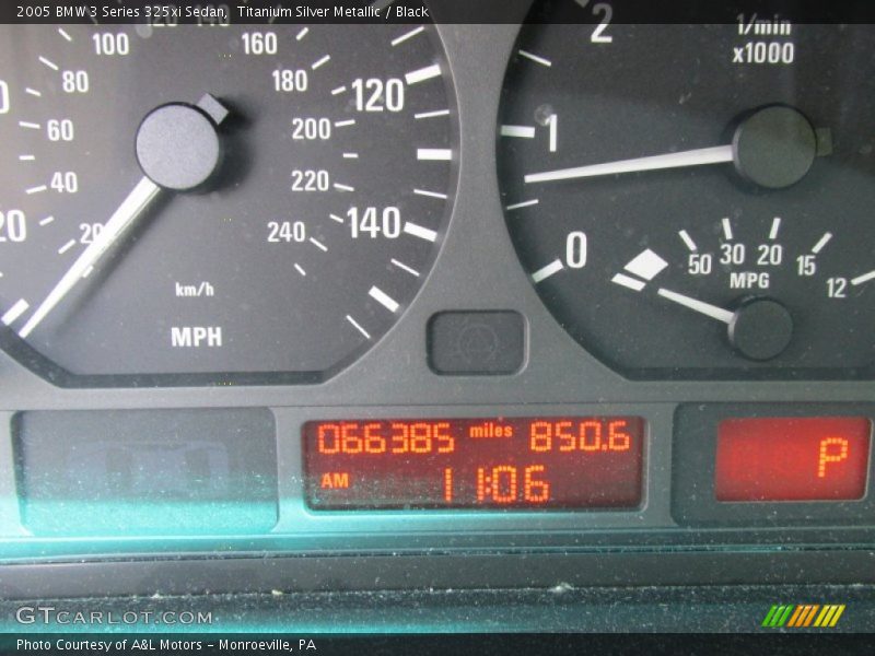 Titanium Silver Metallic / Black 2005 BMW 3 Series 325xi Sedan
