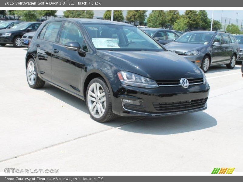 Black / Black 2015 Volkswagen Golf 4 Door 1.8T SEL