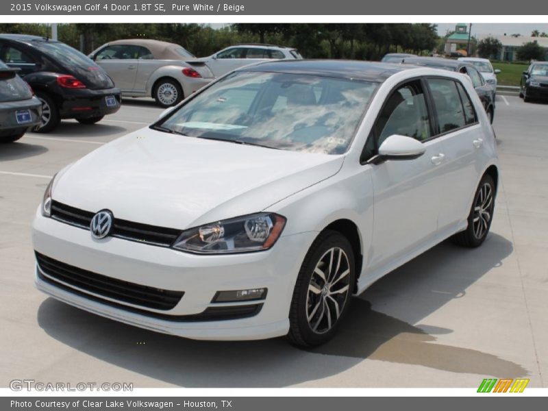 Pure White / Beige 2015 Volkswagen Golf 4 Door 1.8T SE
